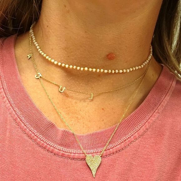 Custom Glass Bead Necklace - Picture 1 of 2